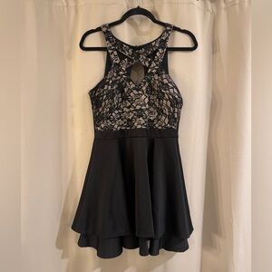 Emerald Sundae Black and Tan Dress